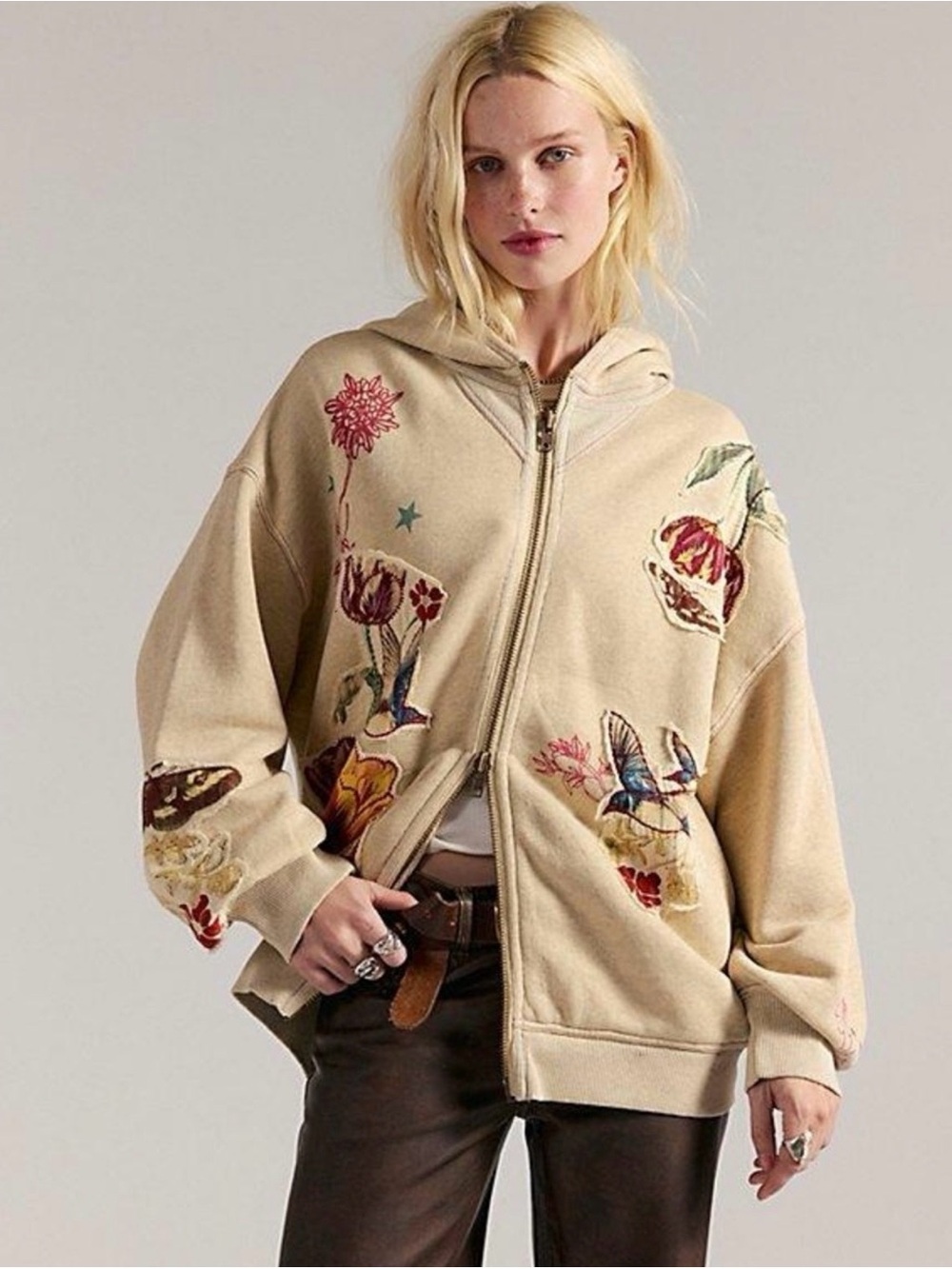 NWT Free People Grandma’s Garden Hoodie XL